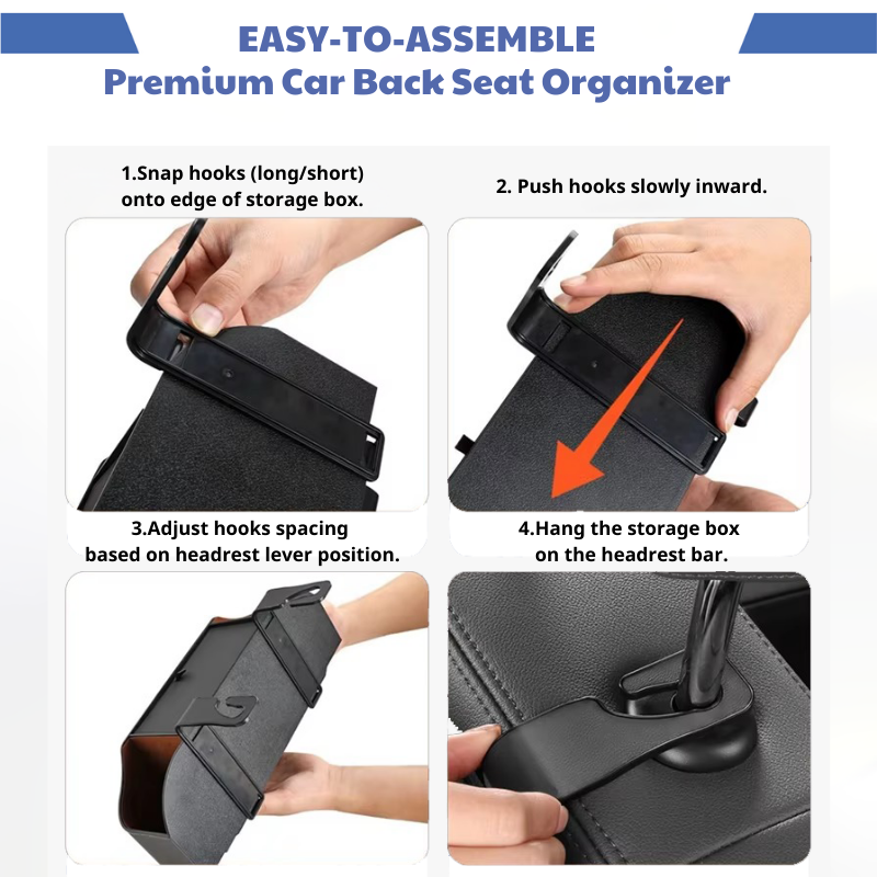 CarXTI™ LuxeBack – Premium Car Back Seat Organizer