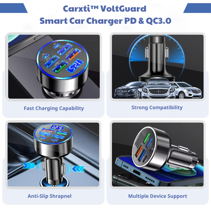 Carxti™ VoltGuard - Smart Car Charger PD & QC3.0