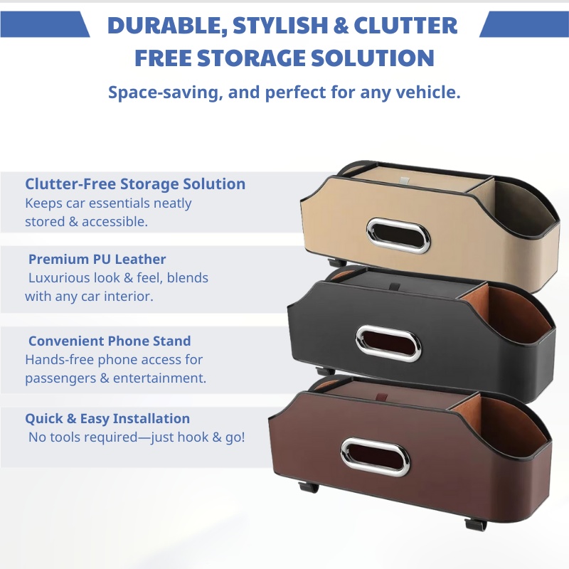 CarXTI™ LuxeBack – Premium Car Back Seat Organizer