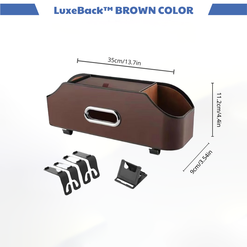 CarXTI™ LuxeBack – Premium Car Back Seat Organizer