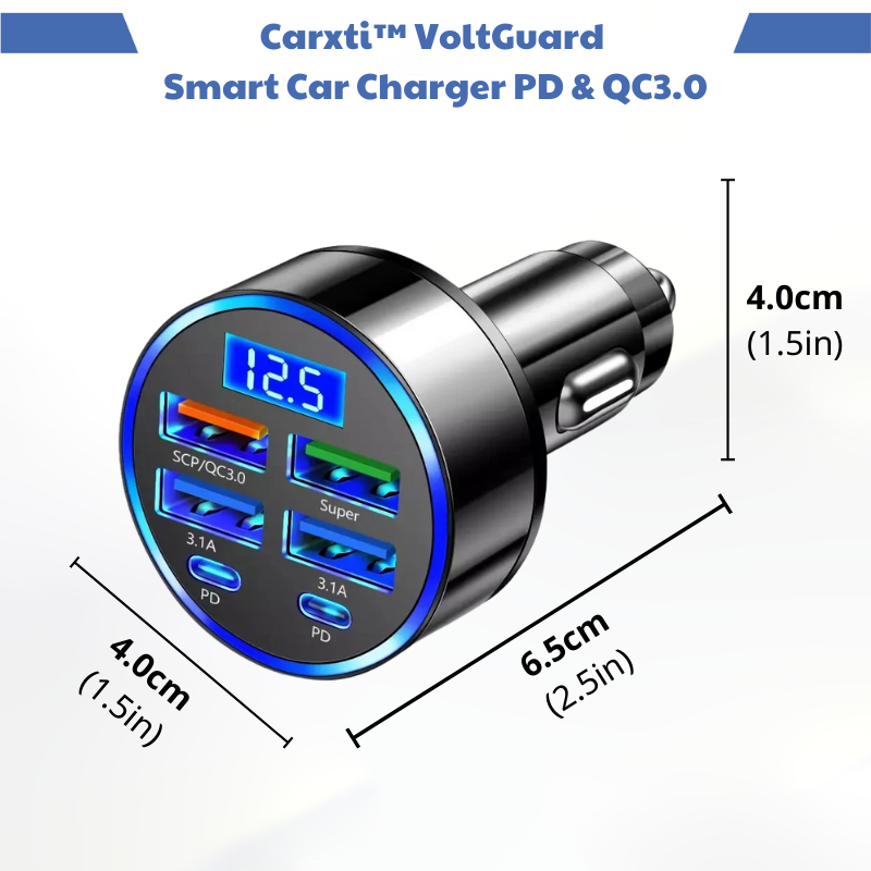 Carxti™ VoltGuard - Smart Car Charger PD & QC3.0