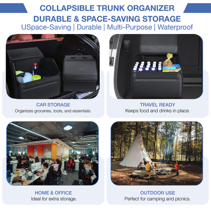 Cartix™ Luxury Foldable Trunk Organizer