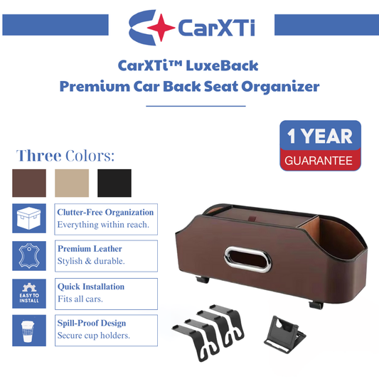 CarXTI™ LuxeBack – Premium Car Back Seat Organizer