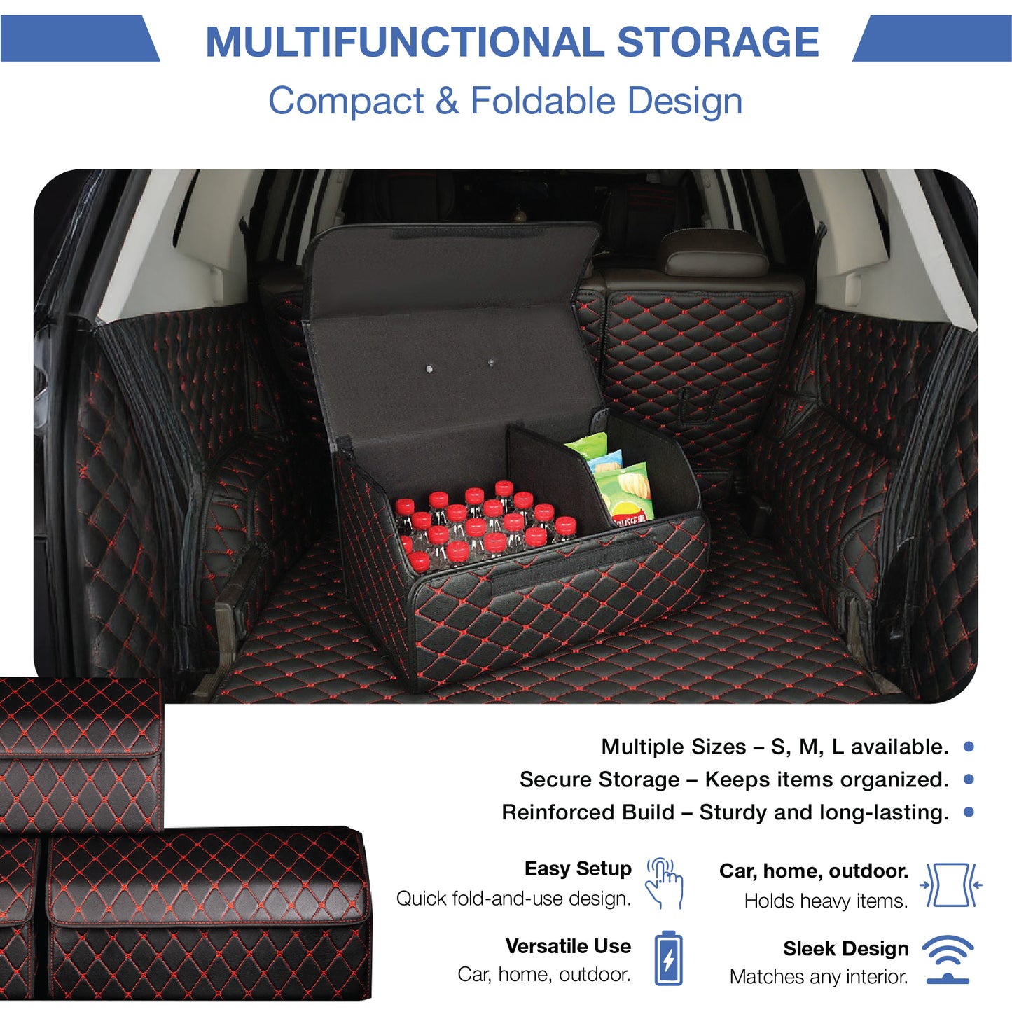 CarXTi™ Premium Foldable Trunk Organizer